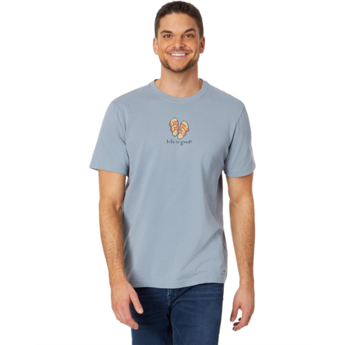 Life is Good LIG Sandals Short Sleeve Crusher Tee