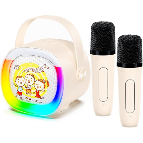 HWWR Karaoke Machine for Kids, Mini Bluetooth Speaker with Microphone for for Kids Home Parties, Festival Birthday Gifts, Toys for Girls Boys 4, 5, 6, 7, 8, 9, 10, 11, 12+ Years Ol