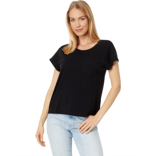 Womens Lilla P Boxy Pocket Crew Neck