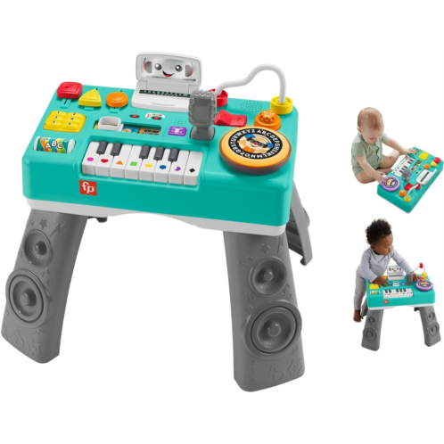 Fisher-Price Laugh & Learn Baby & Toddler Toy Mix & Learn DJ Table Musical Activity Center with Lights & Sounds for Ages 6+ Months