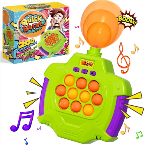 Coby Cubi Pop Fidgets Kids Games Toys, Handheld Sensory Game with Balloons, Quick Push Game Console, Bubble Stress Pop Light Up Game, Birthday Gifts for 8+ Old Boys Girls Teens Adults
