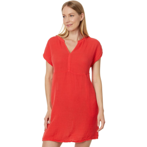 Womens Michael Stars Mira Split Neck Dress