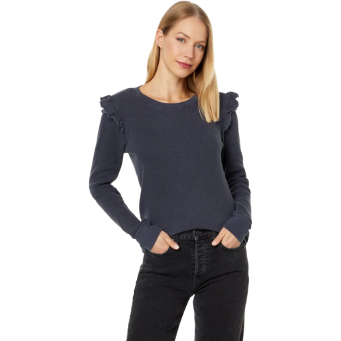 Womens LAmade Fontaine Ruffled Shoulder Crew