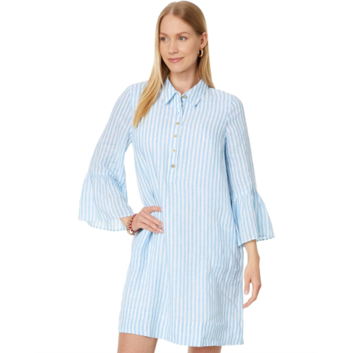 Womens Lilly Pulitzer Jazmyn 3/4 Sleeve Linen Tunic Dress