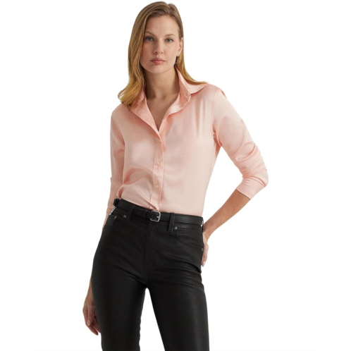 POLO RALPH LAUREN Womens Lauren Ralph Lauren Satin Charmeuse Shirt