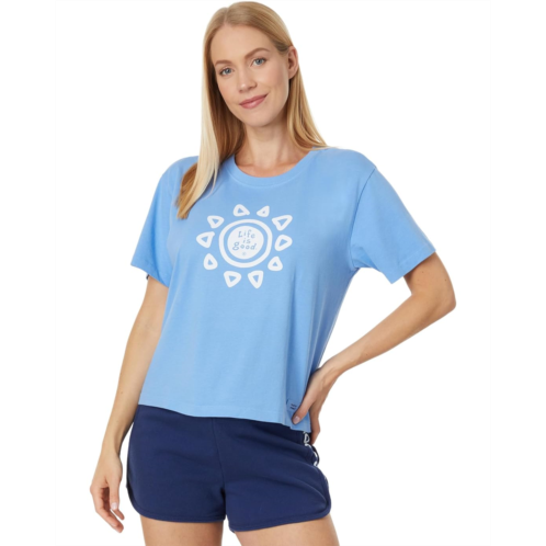 Life is Good Tribal Sun Short Sleeve Boxy Crusher Tee