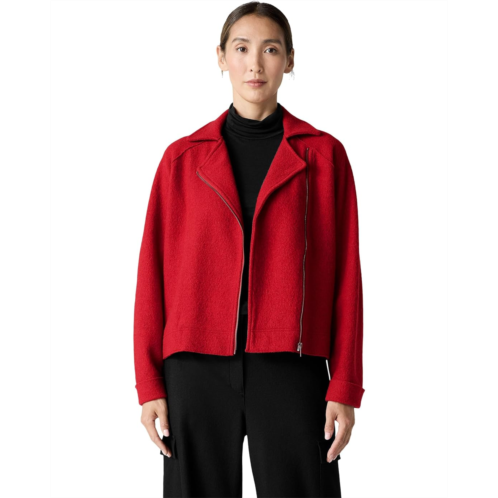 Eileen Fisher Petite Motorcycle Jacket With Zip Front