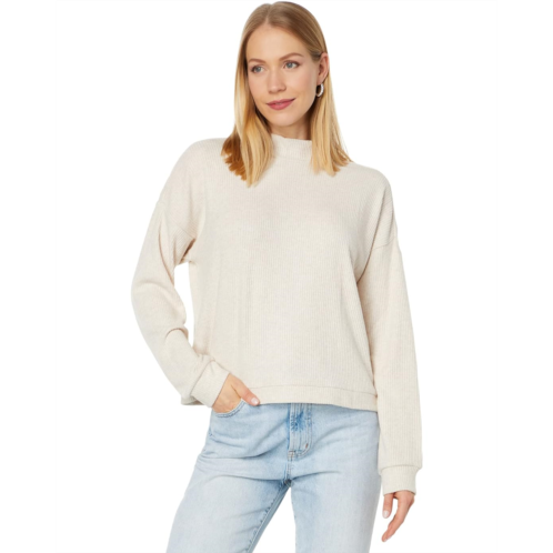 Lucky Brand Cloud Rib Bubble Mock Neck Top