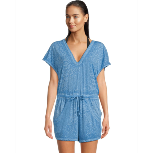 Womens BECCA Beach Date V Neck Romper Cover-Up