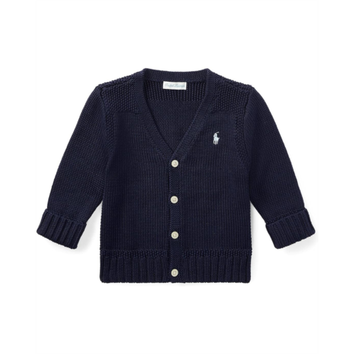 Polo Ralph Lauren Kids Combed Cotton V-Neck Cardigan (Infant)