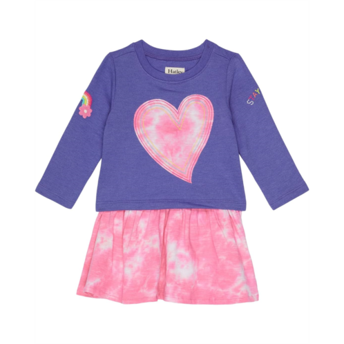 Hatley Kids Tie-Dye Heart Drop Waist Dress (Toddler/Little Kids/Big Kids)