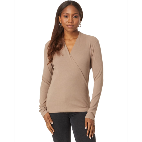 Womens bobi Los Angeles Long Sleeve Surplice Tee