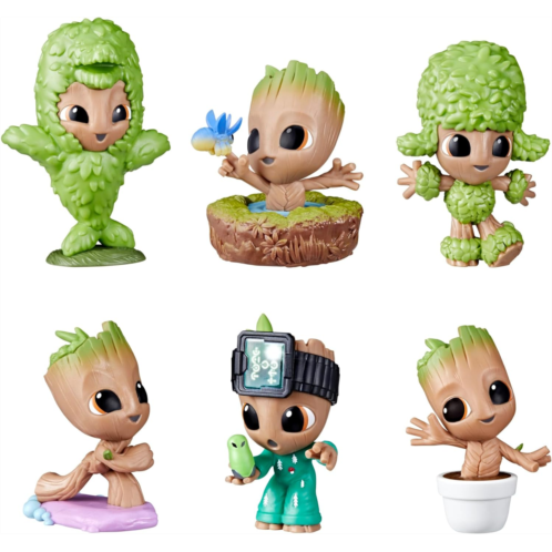 Marvel I Am Groot Figure Collection, 6 Mini Groot Action Figures Set, Super Hero Toys, Toys for Kids Ages 4 and Up (Amazon Exclusive)