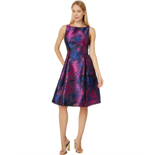 Adrianna Papell Jacquard Envelope Short Dress