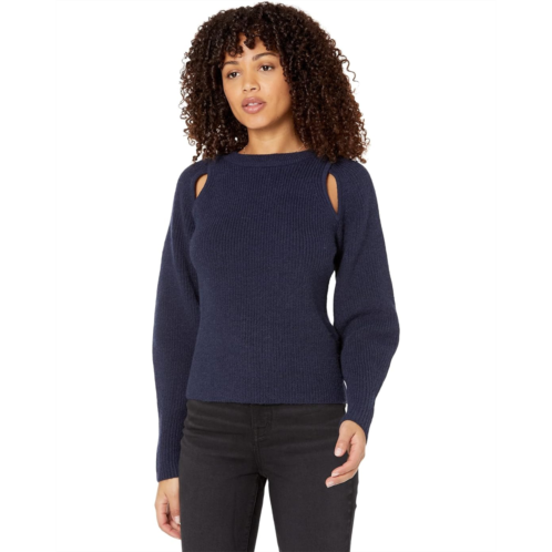 MOON RIVER Shoulder Cutout Sweater