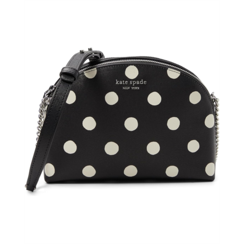 Kate Spade New York Morgan Sunshine Dot Printed PVC Double Zip Dome Crossbody