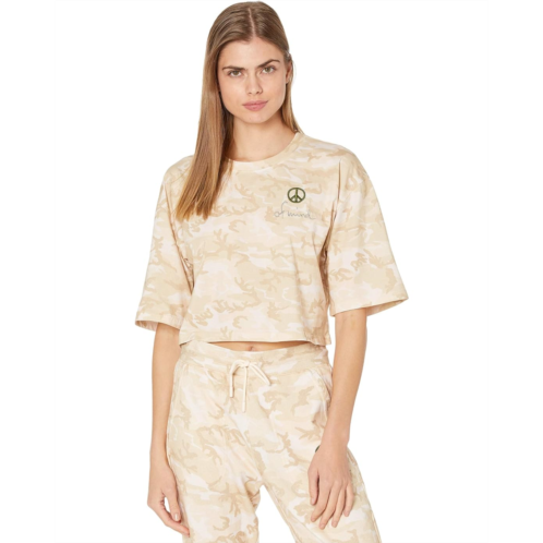 Nicole Miller Camo Cropped T-Shirt