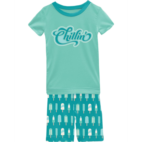 Kickee Pants Kids Short Sleeve Graphic Pajama Set with Shorts (Toddler/Little Kids/Big Kids)