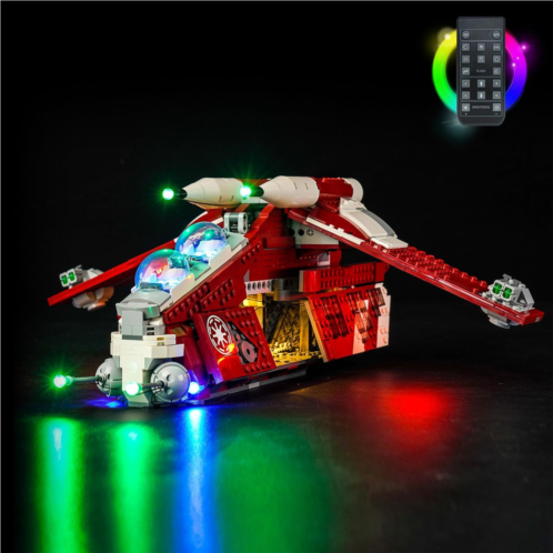 VONADO LED Light Kit for Lego Coruscant Guard Gunship 75354, Remote Control Creative Lighting Set Accessories Compatible with Lego 75354 Building Set (Lights Only, No Models)