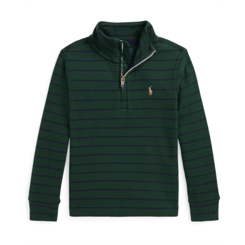 Polo Ralph Lauren Kids Striped Cotton Quarter-Zip Pullover (Toddler/Little Kid)