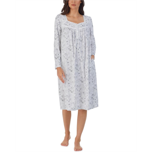 Womens Eileen West Long Sleeve Waltz Microfleece Gown