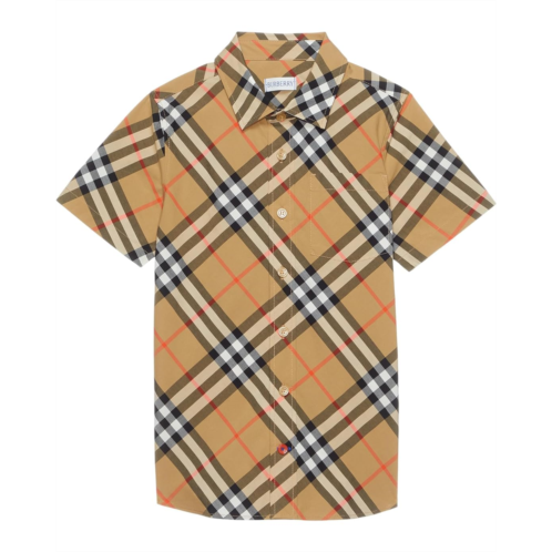 Burberry Kids Owen Check Short Sleeve Button Down Shirt (Little Kid/Big Kid)