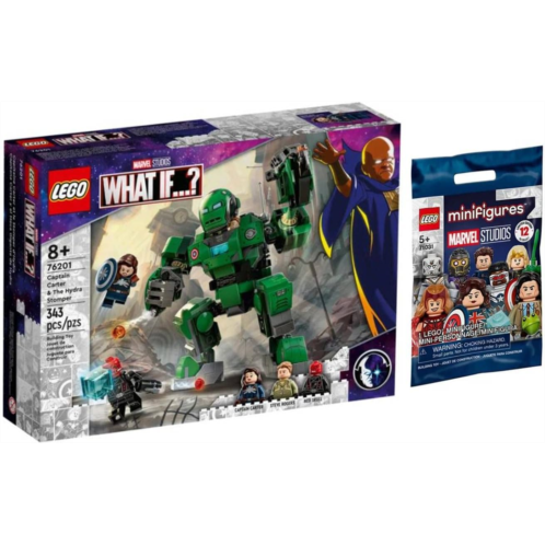 LEGO Marvel What If Captain Carter & The Hydra Stomper (76201) + Mystery Minifigure Bag Exclusive Bundle