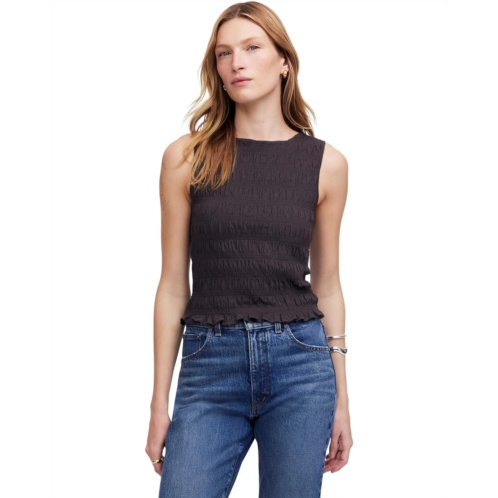 Womens Madewell Sachi Smocked Tank