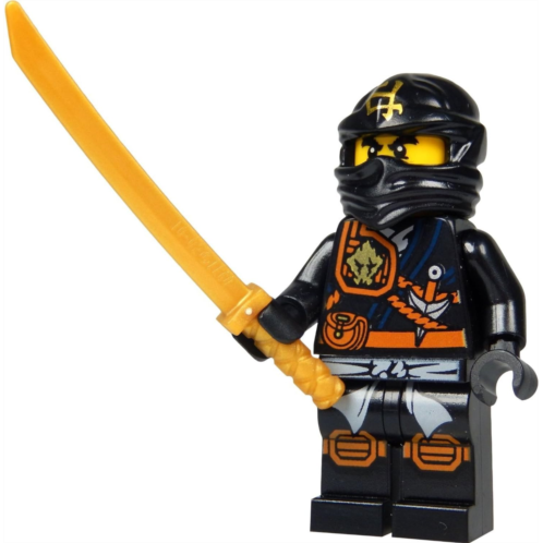 LEGO Ninjago Minifigure - Cole Zukin Robe (Black Ninja) with Gold Katana