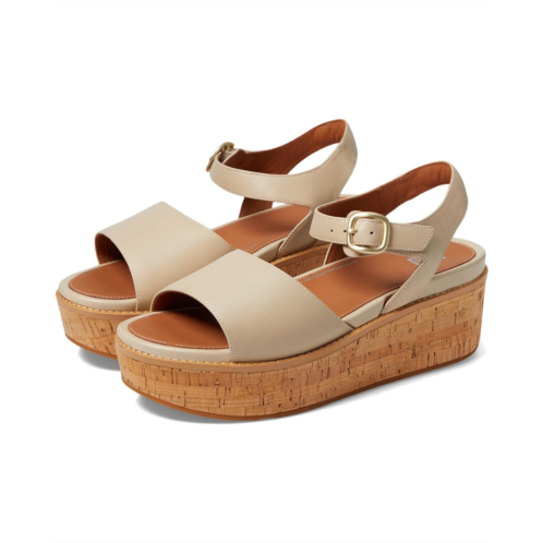 FitFlop Eloise Cork-Wrap Leather Back-Strap Wedge Sandals