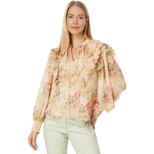 Womens Ted Baker Helenoh Ruffle Detail Shirt with Neck Tie
