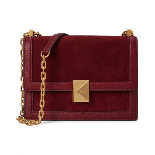 Kate Spade New York Deco Pebbled Leather And Suede Chain Shoulder