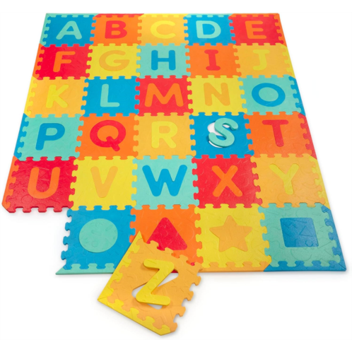 Battat - Foam Alphabet Floor Mat - Interlocking ABC Puzzle Mat- Floor Puzzle for Babies & Toddlers- 0 Months +