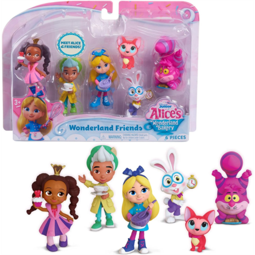 Disney Junior Alices Wonderland Bakery Friends, 3 Inch Figure Set of 6, Officially Licensed Kids Toys for Ages 3 Up by Just Play