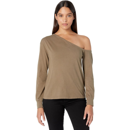 Womens MONROW Off Shoulder Long Sleeve Tee