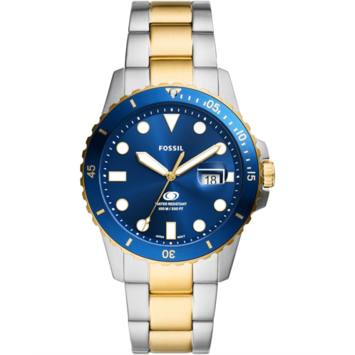 Fossil Fossil Blue Dive Three-Hand Date Two-Tone Stainless Steel Watch - FS6034