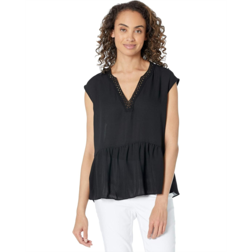 Max Studio Crepe Sleeveless V-Neck Top