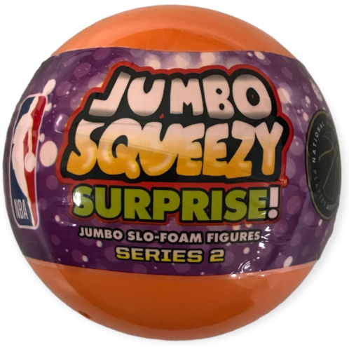 Party Animal Series 2 Jumbo Squeezy Surprise! One (1) Giant Capsule SqueezyMates NBA Figure, Team Colors, 4 Tall, Multi, (SMNB2)