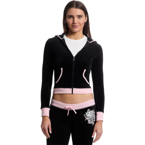 Womens Juicy Couture Vday Heritage Track Jacket With Contrast Rib