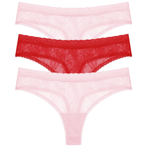 Natori Blisss Allure Lace Thong 3-Pack