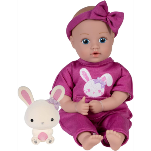 ADORA Be Bright Collections - Tots and Friends, 8.5” Baby Doll and Spirit Stuffed Animal, Made in Sweet Baby Powder Scent and Machine Washable, Birthday Gift for Ages 3+ -Baby Bunn