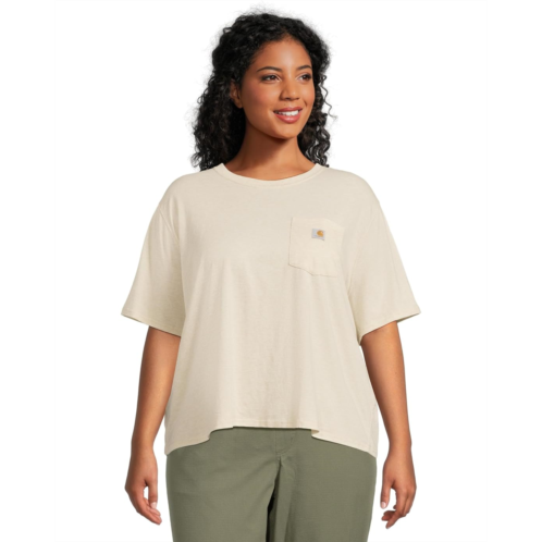 Womens Carhartt Plus Size Loose Fit Lightweight Short Sleeve Crew Neck T-Shirt