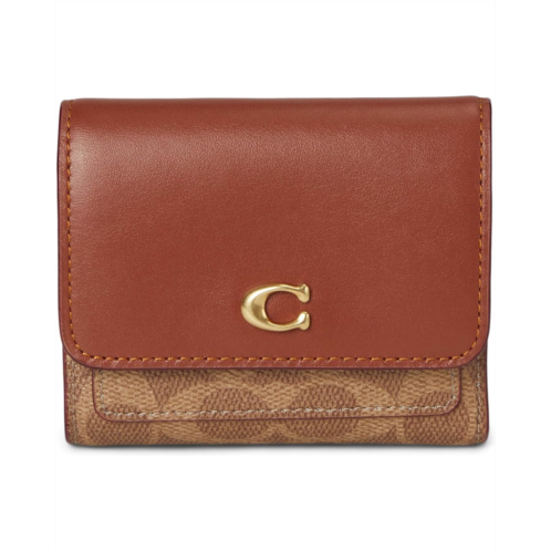 COACH Mila Small Flap Wallet In Signature Canvas