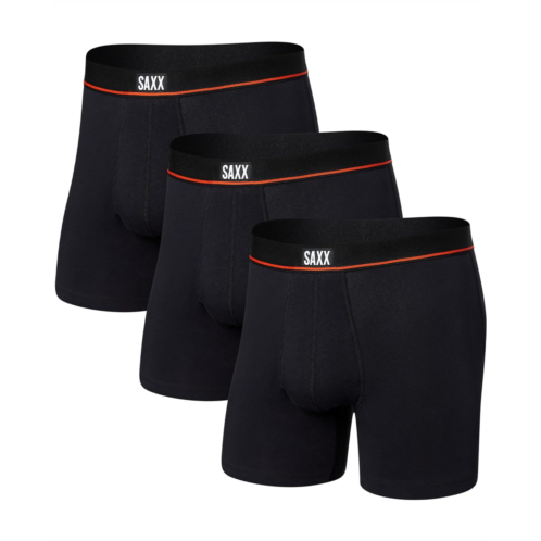 Mens SAXX UNDERWEAR Non-Stop Stretch Cotton Boxer Brief Fly 3-Pack