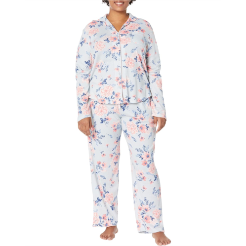 Womens Karen Neuburger Plus Size Gramercy Park Long Sleeve Girlfriend PJ Set