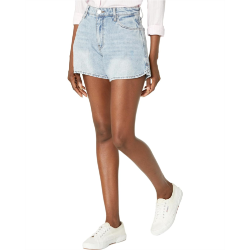 KUT from the Kloth Jane High-Rise High-Low Shorts Side Slit Curve Front Hem