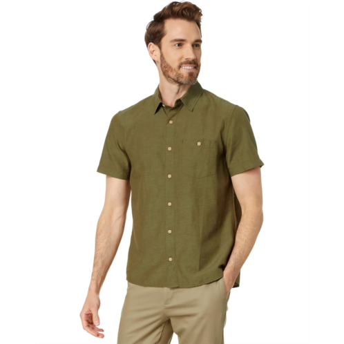 L.L.Bean Mens LLBean Signature Summer Cotton Blend Short Sleeve Shirt Regular