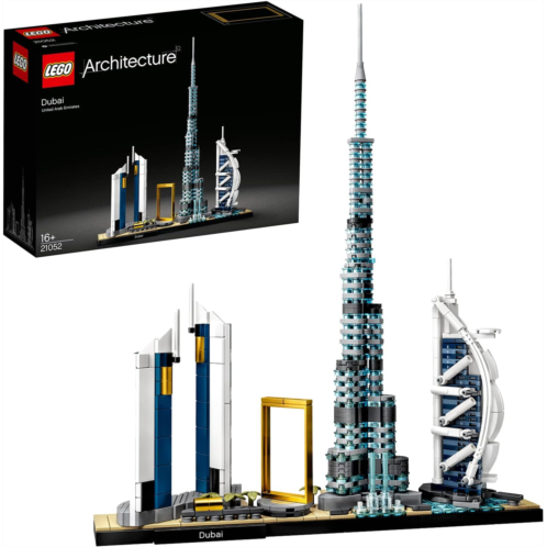 LEGO 21052 Architecture Dubai, Gift Idea for Teenagers Aged 16 and Over, Creative Hobbies Adults, Model Kits and Model Making
