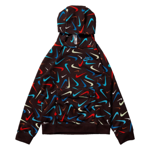 Nike Kids NSW Club Fleece Print Hoodie (Little Kids/Big Kids)