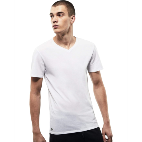 Mens Lacoste 3-Pack V-Neck Slim Fit Essential T-Shirt